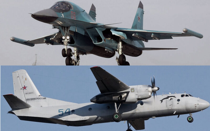russia lost two aircraft one day over crimea — an-26 military transport killing all 29 aboard unconfirmed su-34 fighter-bomber · post russian (top) rf-46873 navy (bottom) types reportedly 31 2026