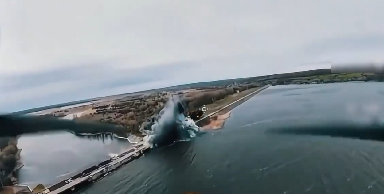 Russian occupying forces struck the Pechenehy Dam in Kharkiv Oblast with six guided aerial bombs