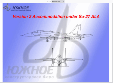 Concept for a Su-27 fighter with a space rocket under its belly.