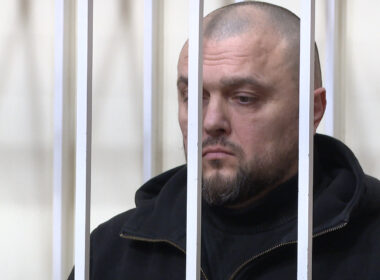 Murderer Sergei Kibalnikov in the Volgograd regional court. Photo: Volgograd TRV.