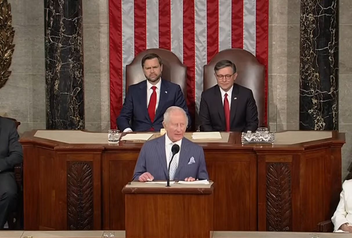 british king tells congress uk-us partnership more important today than has ever been · post charles iii addresses joint session vice president jd vance (left) speaker house representatives mike johnson
