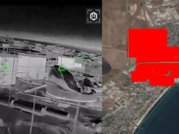 ukraine hit crimea's key fuel hub struck deep luhansk oblast — while clearing air defenses across occupied south · post drone targeting footage nasa firms satellite fire detection feodosiia maritime