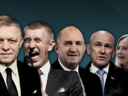politico fico first line orbán's disruptor crown — brussels has four more leaders worry about · post left right slovak pm robert czech andrej babiš bulgaria's rumen radev slovenia's former