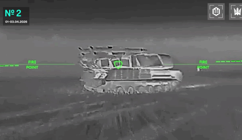 Russian Buk-M1 air defense system as seen by Ukrainian drone before strike. Screenshot from video: Robert 
