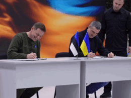 Ukrainian Defense Minister Mykhailo Fedorov, during the meeting with Estonian Defense Minister Hanno Pevkur. Source: Fedorov