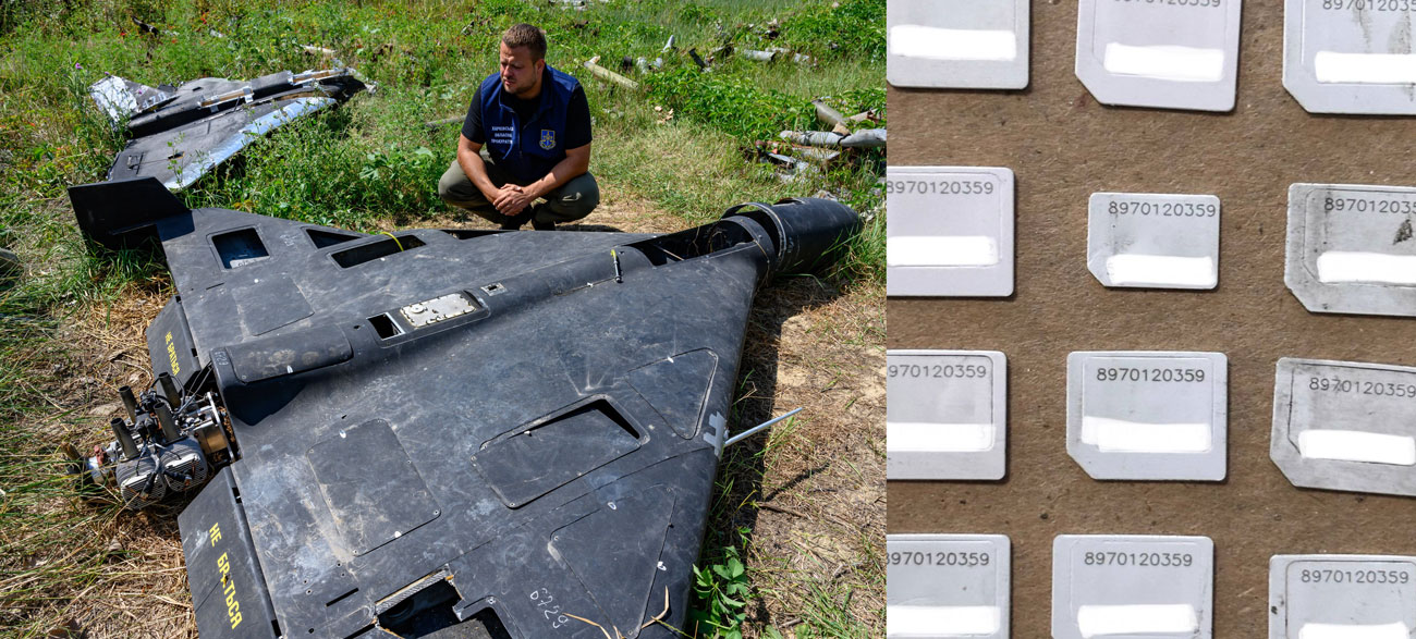 isw russia likely plans exploit european telecom loopholes shahed guidance — already does near poland romania belarus · post right tele2 sim cards recovered downed russian drones telegram/@serhii_flash left kharkiv