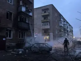 Aftermath of a Russian strike on a residential building in Konotop on 10 April 2026. Photo: Artem Semenikhin