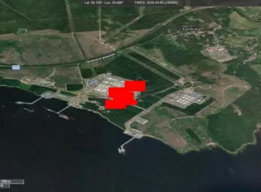 russia's primorsk governor said pipeline hit two hours later wasn't nasa showed fire tank farm · post firms satellite data active signatures oil export terminal leningrad oblast russia 5 morning