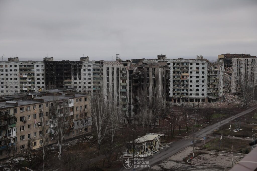 Damaged residential buildings in Kostiantynivka, Donetsk Oblast, 9 April 2026. Photo: UA Land Forces