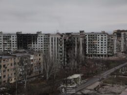 Damaged residential buildings in Kostiantynivka, Donetsk Oblast, 9 April 2026. Photo: UA Land Forces
