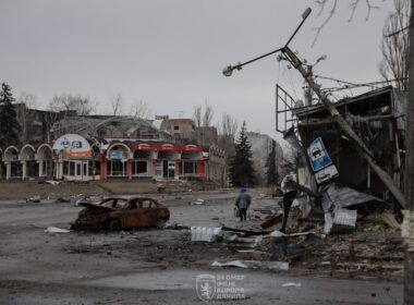 Ruins of a street in Kostiantynivka, Donetsk Oblast, 9 April 2026. Photo: UA Land Forces