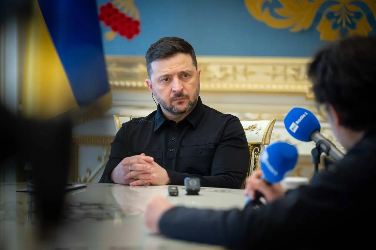 Ukrainian President Volodymyr Zelenskyy in interview with Rai Radio 1, 10 April 2026. Photo: Zelenskyy on Telegram