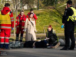 The image shows the victim of a shooter who fired at people in Kyiv streets. Source: Andrii Khodkov