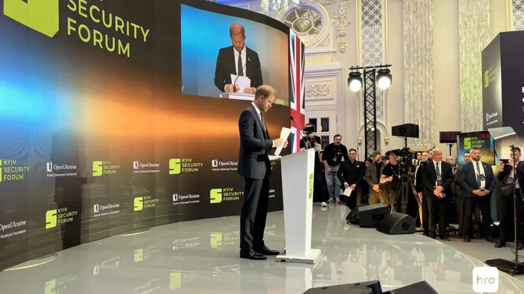 Harry, Duke of Sussex, at the Kyiv Security Forum,