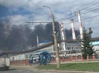ukraine’s liutyi hit russia’s tire rubber supply chain 1300+ km away · post black smoke rises over sterlitamak petrochemical plant bashkortostan russia following ukrainian drone strike 15 2026 drones morning