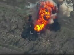 russian tanks ifvs rarely reach contact line — ukraine's 20 km kill zone stops cold spokesman says · post tank explodes after fpv drone strike pokrovsk direction donetsk oblast late