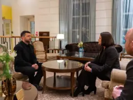 A bilateral meeting between Ukrainian President Volodymyr Zelenskyy and Sviatlana Tsikhanouskaya on January 25, 2026. Credits: Office of Sviatlana Tsikhanouskaya