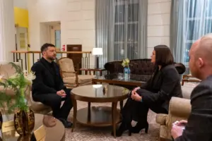 A bilateral meeting between Ukrainian President Volodymyr Zelenskyy and Sviatlana Tsikhanouskaya on January 25, 2026. Credits: Office of Sviatlana Tsikhanouskaya