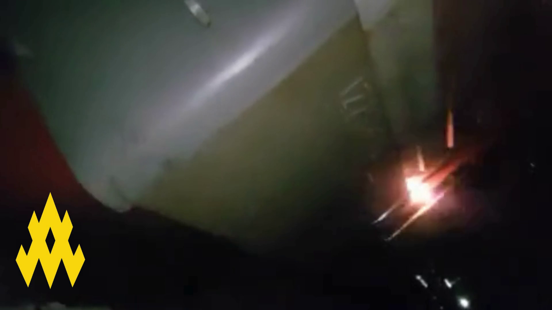 Locomotive cabin on fire in Russia’s Rostov Oblast. Screenshot from video: Atesh