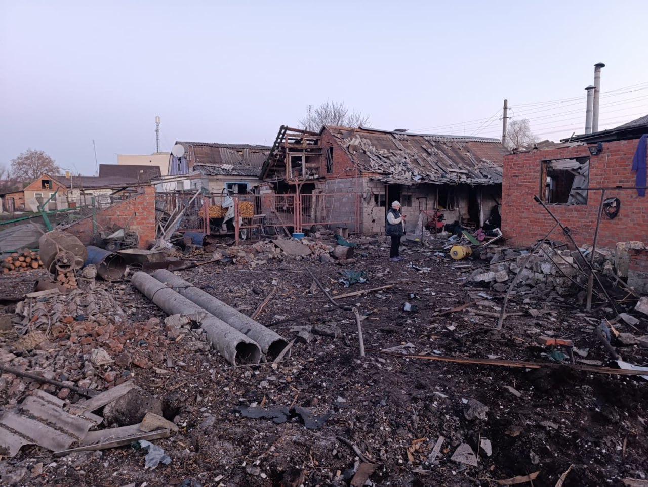 fewer russian drones last night that's when ukraine starts watching skies more carefully · post aftermath drone strike private homes zolochiv kharkiv oblast 4 2026 віктор коваленко news ukrainian reports