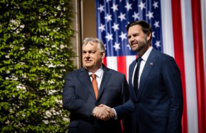 US Vice President JD Vance during a meeting wih Hungarian Prime Minister Viktor Orban on 7 April, 2026, in Budapest. Source: Viktor Orban