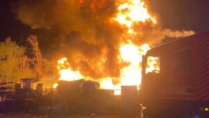 how russia killed 15 ukrainian civilians overnight despite ukraine intercepting 95% its missiles drones · post fire burns site russian strike kyiv 16 2026 наслідки атаки рф на київ квітня