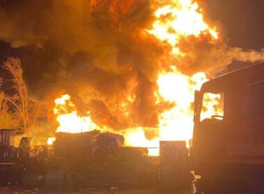 how russia killed 15 ukrainian civilians overnight despite ukraine intercepting 95% its missiles drones · post fire burns site russian strike kyiv 16 2026 наслідки атаки рф на київ квітня