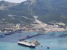 kyiv confirms hit sheskharis be-12 same overnight operation — black sea oil hub crimea-based anti-submarine aircraft one strike package · post terminal novorossiysk krasnodar krai russia before attack tanker loading