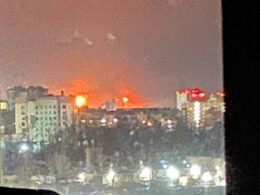 ukraine struck refinery 800 km inside russia — hit power plant keeping running · post glow fire lukoil-nizhegorodnefteorgsintez visible kstovo nizhny novgorod oblast following ukrainian drone strike 5 2026 пожежа-на-території-нпз-«лукойл»-last-night-у-кстово