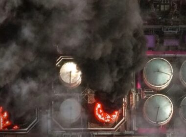 A Russian oil plant is burning. Source: Ukraine's Defense Ministry