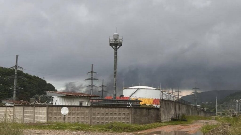 russia's falling debris routine continues ukrainian drone hits tuapse oil terminal 5th time spring · post smoke rising over russian after strike 27 2026 пожежа на нафтовому терміналі в російському