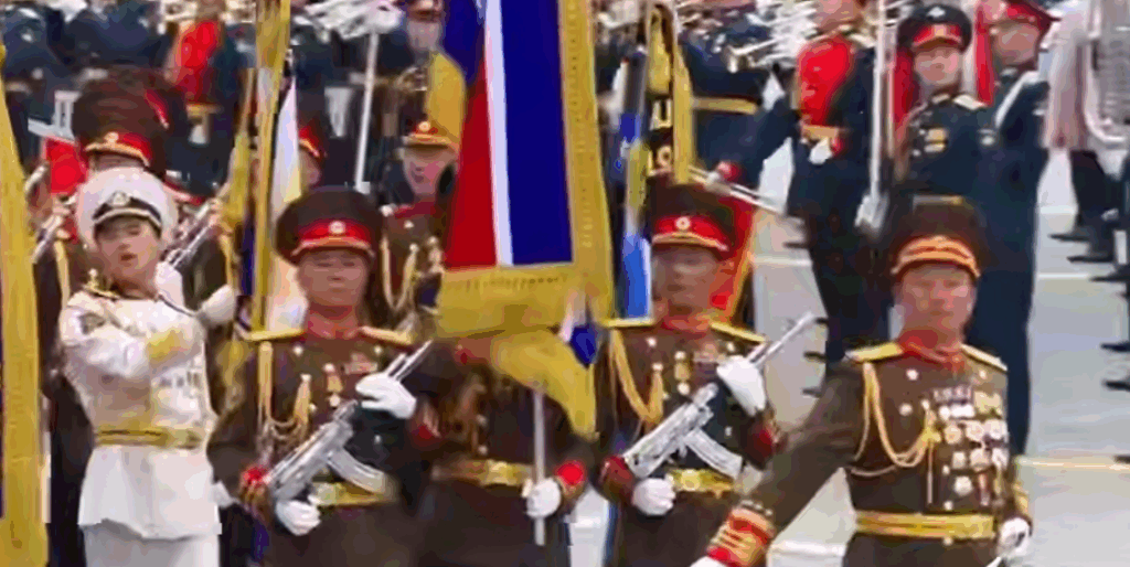 North Korean troops took part in the military parade on Red Square in Moscow on 9 May. Image: Astra