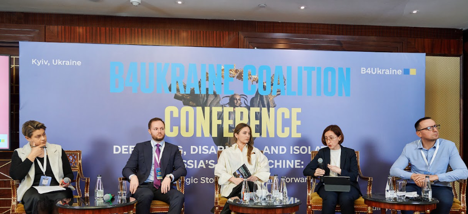 Ella Skybenko, the Eastern Europe and Central Asia Senior Researcher at the Business & Human Rights Resource Centre, at the B4Ukraine. Source: B4Ukraine