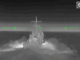 ukraine hit its fourth russian ship month caspian sea time fsb border patrol boat · post project 10410 svetlyak sights ukrainian drone before strike near kaspiysk dagestan 17 2026 video