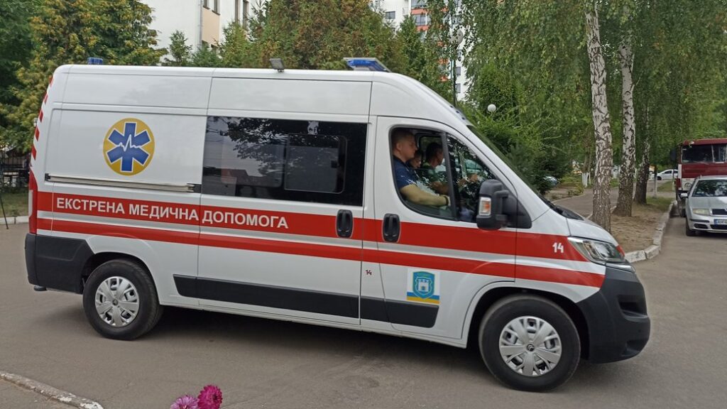 An ambulance in Zhytomyr in 2022. Source: Suspilne