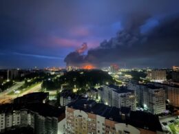 moscow's fuel supplier under fire ukrainian drones strike rosneft's ryazan refinery · post oil burns after drone overnight 15 2026 5204027262443918353 ukraine news reports