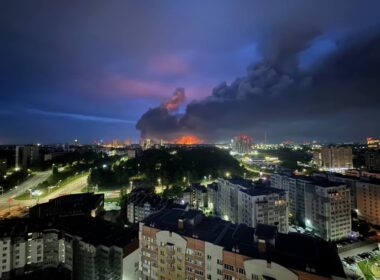 moscow's fuel supplier under fire ukrainian drones strike rosneft's ryazan refinery · post oil burns after drone overnight 15 2026 5204027262443918353 ukraine news reports