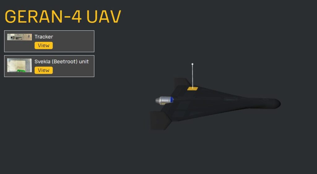 ukrainian intelligence russia's new jet-powered geran-4 attack drone runs chinese turbojets · post interactive 3d model jet powered telefly turbojet engines published ukraine's main directorate (hur) war-sanctionsgurgovua capture revealed agency
