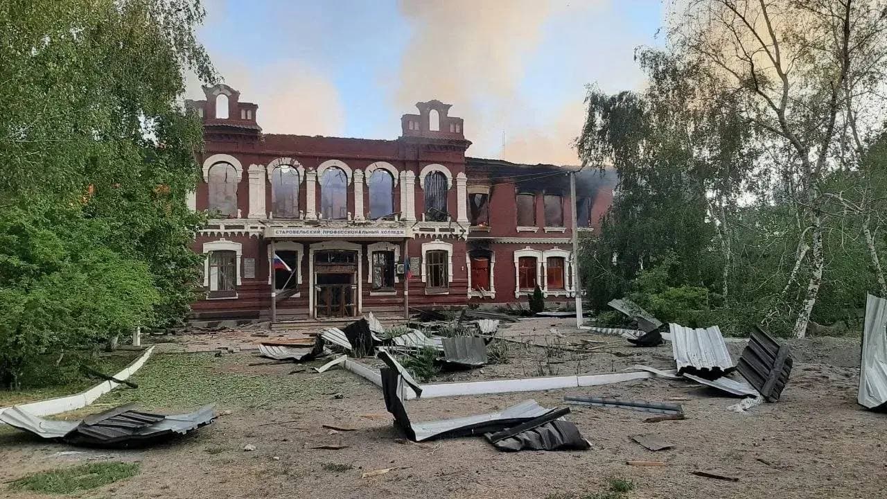 Ukrainian drone strike hit in Russian-occupied city of Starobilsk