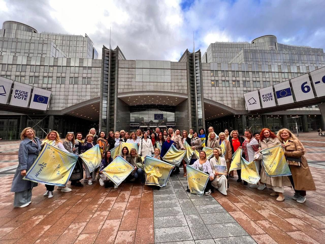 participants at a previous european association of ukrainian women (eauw) event in brussels