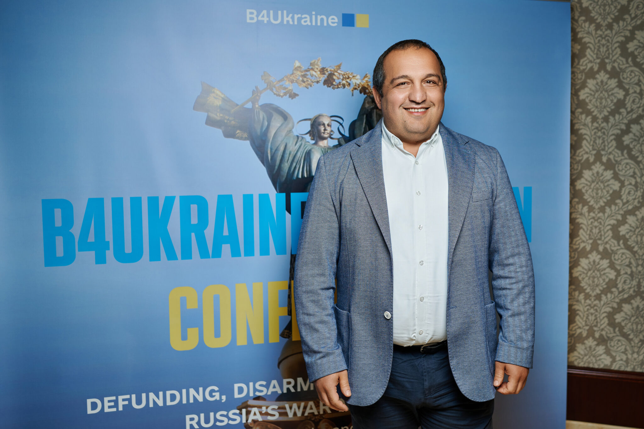 Simon Papuashvili, Program Director of the International Partnership for Human Rights (IPHR) at the B4Ukraine conference. Source: B4Ukraine