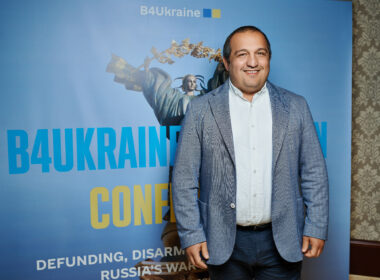 Simon Papuashvili, Program Director of the International Partnership for Human Rights (IPHR) at the B4Ukraine conference. Source: B4Ukraine