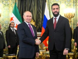 Syrian President Ahmed al-Sharaa and Russian President Vladimir Putin in Moscow, 28 January 2026.