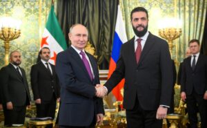 Syrian President Ahmed al-Sharaa and Russian President Vladimir Putin in Moscow, 28 January 2026.