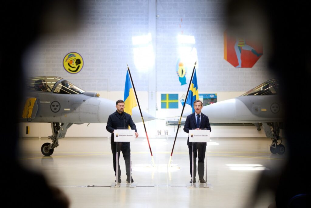 Ukrainian President Volodymyr Zelenskyy and Swedish Prime Minister Ulf Kristersson during a meeting on 28 May 2026. Source: The Ukrainian Presidential Office