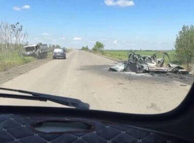 ukraine launches logistics lockdown program $113 million middle-strike drones against russian rear · post destroyed military vehicles mariupol-melitopol road occupied southern telegram/@ukraine_context deep behind lines трасою маріуполь-мелітополь tg ukraine_context news
