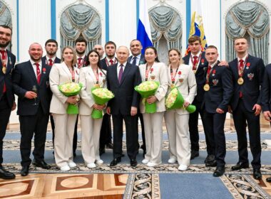russia's state-run doping program ends 302 sanctions — weightlifters runners caught most · post russian dictator vladimir putin winners world boxing championships representatives federation received state decorations kristina solovyova ria
