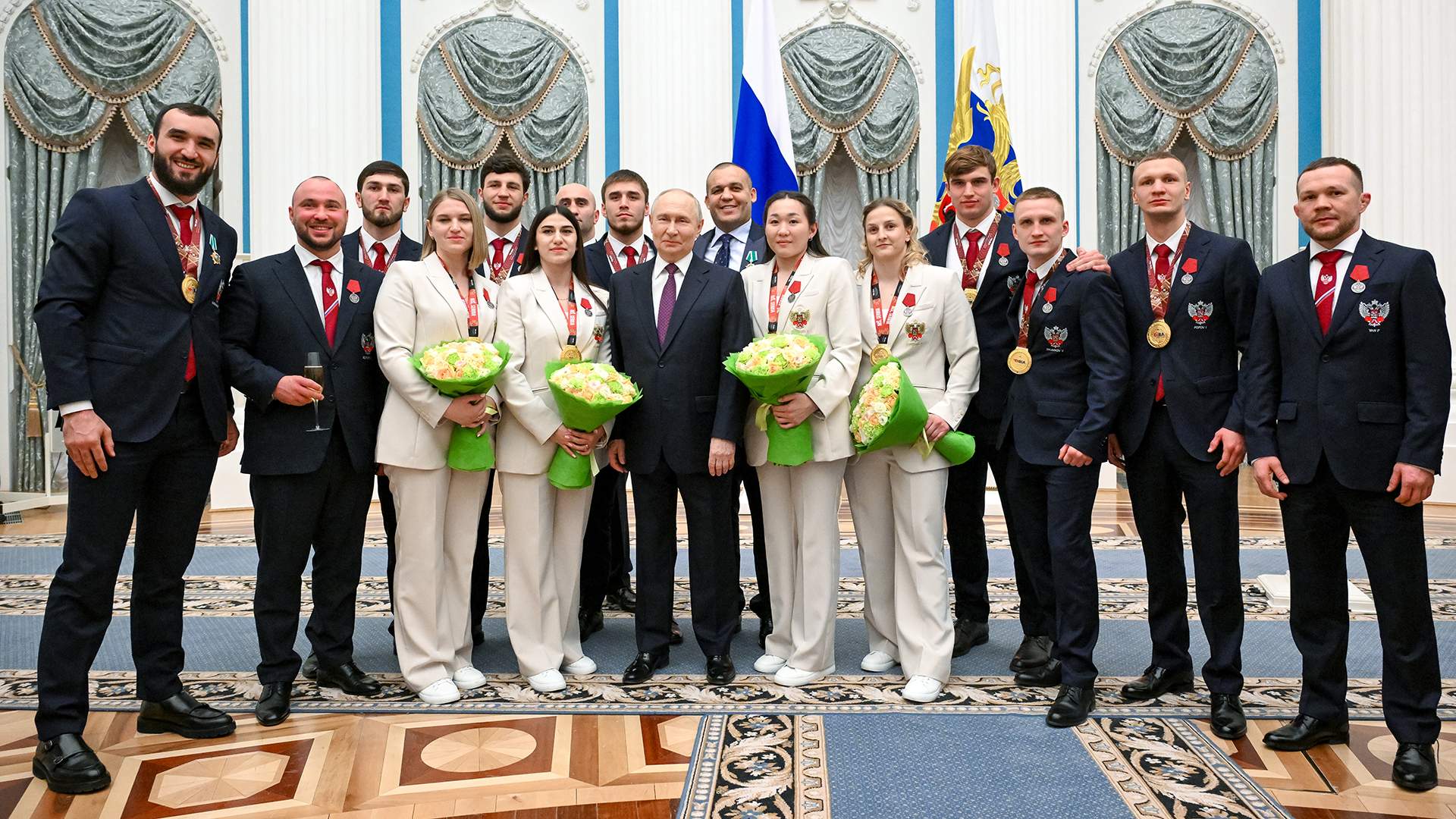 russia's state-run doping program ends 302 sanctions — weightlifters runners caught most · post russian dictator vladimir putin winners world boxing championships representatives federation received state decorations kristina solovyova ria