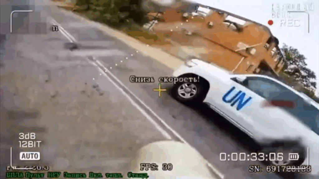 Russians published footage of a drone striking a UN convoy in Kherson. UN says they “don’t know” who did it.