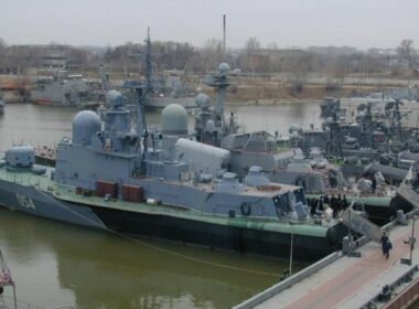 Russian Kaspiysk flotilla in the Caspian Sea